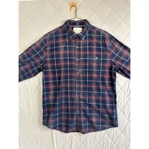 Weatherproof Button Up Men's Large Long Sleeve Vintage Flannel